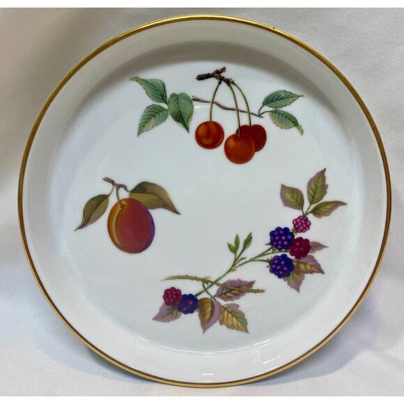 ROYAL WORCESTER EVESHAM GOLD Shortbread Tray 7.25" made England - Picture 1 of 8